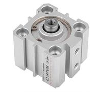 Headerbs Cilindro a Tubo Tondo in Alluminio con Alesaggio 25 Mm e Corsa 10 Mm con Cilindro Pneumatico a Doppio Effetto per Attuatore Pneumatico in Corpo Compatto, Cilindri Pneumatici