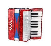 Headerbs Fisarmonica 17 Tasti ABS Celluloide Basso Pianoforte con 8 (rosso)