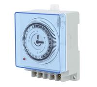 Headerbs Interruttore Timer 24 Ore, Interruttore Orario Meccanico con Indicatore di Carico, Controllo dell'illuminazione a Connessione Rapida, Design Compatto per Uso Domestico e Interno