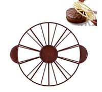 Headerbs Segnaporzioni per Torta, Taglierino per Porzioni Uguali in Plastica per Uso Alimentare, Divide le Torte in 10 o 12 Pezzi per Feste Ed Eventi (Rosso scuro (marrone) 126 g/4,4 once (280))