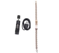Headerbs Smart Fitness Tracker Bracciale in Lega di Zinco BT IP68 PROUST POU PAUS WEABLE Bracciale Smart Step Counter per il Monitoraggio degli Sport del Sonno (GOLD)