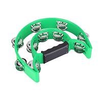 Headerbs Tamburello a Doppia Musicale a Mezza Luna, Campanello a Percussione Tenuto in Mano, Strumento Jingles in Metallo con Impugnatura Ergonomica Unica, Eccellente qualità del Suono,