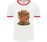 Heading To Vegan Town Divertente T-Shirt Ringer Uomo
