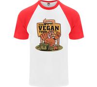 Heading Verso Vegan Town Divertente T-Shirt Da Baseball S/S Per Uomini