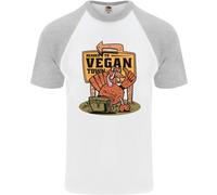 Heading Verso Vegan Town Divertente T-Shirt Da Baseball S/S Per Uomini