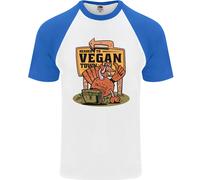 Heading Verso Vegan Town Divertente T-Shirt Da Baseball S/S Per Uomini