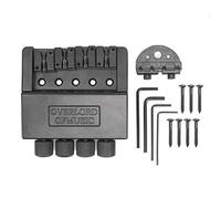 Headless Bass Bridge & String Locking Nut for 4 - String Electric Bass | Zinc Alloy Construction for Sturdiness & Stable Tuning | Complete Kit with Wrenches for Simple Setup |