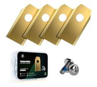 Headley Tools 24 lame di ricambio in titanio compatibili con ECOVACS Goat All Series, robuste lame di ricambio per robot tosaerba, taglio ad alte prestazioni