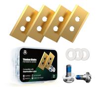 Headley Tools 24 lame di ricambio in titanio compatibili con Mammotion Luba e Yuka tutte le serie, robuste lame di ricambio per robot tosaerba, con cacciaviti e rondelle in plastica