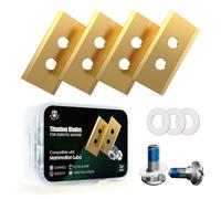 Headley Tools 36 lame di ricambio in titanio compatibili con tutte le serie Mammotion Luba e Yuka, robuste lame di ricambio per robot tosaerba, con cacciaviti e rondelle in plastica