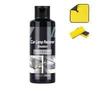 Headlight Cleaner and Restorer Kit,Automotive Headlamp Restoration Fluid Kit with Towel & Sponge,Car Headlight Refurbish Agent - Improve Nighttime Visibility (1pcs)