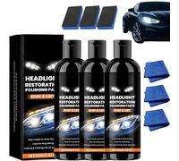 Headlight Stain Remover Polishing Paste, 2025 New Car Headlight Restoration Kit, Car Headlights Cleaner, Polishing-Refurbishing, Long-Lasting Brightness, Brilliance-Sparkle (3Pcs)
