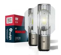 SCATOLA 2PZ LAMPADE LAMPADINE LED 12V BA20D BIANCA SMD