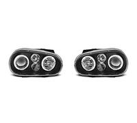 Headlights VR-1645 Front Lights Car Lamps Car Lights Headlights Headlamps Driver And Passenger Side Angel Eyes Black