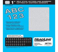 Headline Sign 31954 Stick-On Vinyl Letters and Numbers Silver 1-Inch