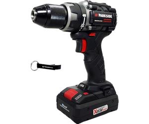 HEADNMORE® Bundle - PARKSIDE PERFORMANCE® 20V Trapano avvitatore a batteria PABSP 20 (in atteria Smart 4Ah) +Portachiavi
