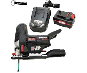 HEADNMORE® Bundle - Parkside PERFORMANCE® seghetto alternativo a batteria da 20 V PSSPA 20 + portachiavi HEADNMORE® (batteria da 1 x 4 Ah)