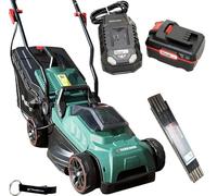 HEADNMORE® Bundle Parkside® - Tosaerba a batteria 20 V PARM 20 (con batteria da 4 Ah inclusa) con metro pieghevole + portachiavi