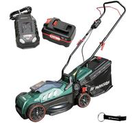 HEADNMORE® Bundle - Parkside® tosaerba a batteria 20 V PRMA 20 + portachiavi HEADNMORE® (batteria 1 x 4 Ah batteria)