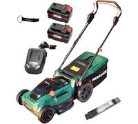 HEADNMORE Bundle - Parkside tosaerba a batteria 40 V PRMA 40-Li D2 (con batteria da 2 x 4 Ah inclusa) + portachiavi + metro pieghevole