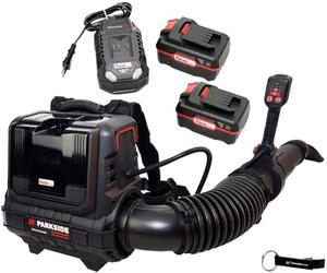 HEADNMORE® Bundle - Soffiatore per foglie a zaino PARKSIDE PERFORMANCE® 40V (batteria 2x4Ah) + portachiavi