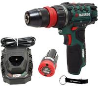 HEADNMORE® Parkside® Trapano avvitatore a batteria 12 V PBSA 12 (con batteria 2 Ah) + portachiavi