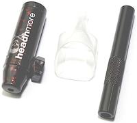 HEADNMORE® Snuff Set #24 - Dosatore Skull HM12 + imbuto + tubo nero - 3 pezzi