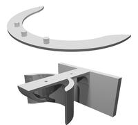 Headphone Holder Wall Mount with Storage Shelf and Cable Hook