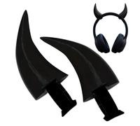 Headphone Horns Attachment - 3D Printed Headset Decor Cute Accessory 6.6x3.4cm, Lightweight Earphone Addon | Stylish Audio Gear Ornament, Cosplay Streaming Accent For Music Travel Study Use