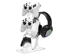 Headphone Stand, Game Stands, 11.89x7.48x3.54 Inches 3 Tiers Vertical Rack, Storage Display Shelves, Headphones Holder for Office Desk Setup and Game Living Room Desktop Use