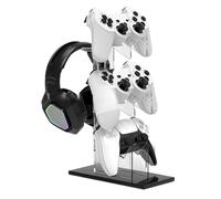 Headphone Stand, Game Stands, 11.89x7.48x3.54 Inches 3 Tiers Vertical Rack, Storage Display Shelves, Headphones Holder for Office Desk Setup and Game Living Room Desktop Use