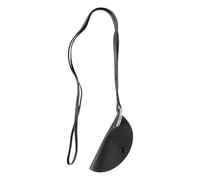 Headphone Storage Bag - 4,3 pollici Neck Pouch | PU Leather Case - Compact Carrying Pouch with Strap For Earphones Keys Small Accessories Travel Organizer Lightweight Black Brown, nero, Consulte la