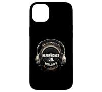 Headphones On World Off Music Audio Listener Custodia per iPhone 14 Plus