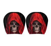 Headrest Covers for Car - Elastic Fit Ghost Face | Auto Interior Decor