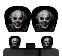 Headrest Covers for Car - Elastic Fit Ghost Face | Auto Interior Decor