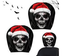 Headrest Covers for Car - Elastic Fit Ghost Face | Auto Interior Decor