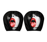 Headrest Covers for Car - Elastic Fit Ghost Face | Auto Interior Decor