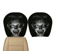 Headrest Covers For Cars 2 Pieces Elastic Funny Spooky Re Front Pillow Wrap