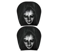 Headrest Covers for Cars - 2 Pieces Horror Car Headrest Protector Funny