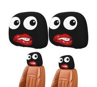 Headrest Covers Set - Funny Double Sided Printed Car Head Rest Covers