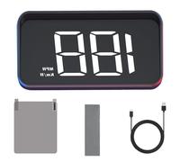 Heads Up Display, Windshield Speedometer, Car Projector Monitor, Adjustable Angle Large Screen Driving Safety Display for Vehicles Real Time Speed Navigation Compatible Sturdy Use 12,5 x 8,5 x 4 cm