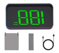 Heads Up Display, Windshield Speedometer, Car Projector Monitor, Adjustable Angle Large Screen Driving Safety Display for Vehicles Real Time Speed Navigation Compatible Sturdy Use 12,5 x 8,5 x 4 cm