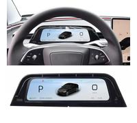 Heads Up Display with Vent for Tesla Model Y Juniper (2025 2026) & Model 3 Highland (2024 2025) - 9.66" Wireless CarPlay Android Auto, Blind Spot, Rainbow Road, Battery/Dashboard Data Sync