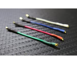 Headshell Cavo Alta Qualità Set Leads Ofc Cooper 24k Placcato Oro Terminali New