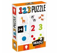 HEADU - 123 Puzzle - I Miei Primi Numeri: Conta e Associa Numeri e Quantità | Puzzle di Numeri, Gioco Educativo Bambini 3 4 5 6 Anni, Imparare a Contare da 1 a 9, 27 Pezzi, Idea Regalo, Made in Italy
