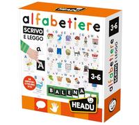 HEADU - Alfabetiere Tattile Scrivo e Leggo, L'unico con Compositoio e Letterine Mobili, Un Gioco Educativo per Bambini dai 3 ai 6 anni, Made in Italy