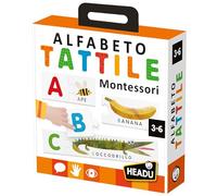 HEADU - Alfabeto Tattile Montessori - L’Unico e Originale per Imparare a Leggere a Tre Anni | Gioco Educativo Montessori 3-6 Anni, Lettere Smerigliate, Idea Regalo Bambini 3 4 5 6 Anni, Made in Italy