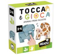 Headu Animali Primi Incastri Ganci Didattici e Texture Tattili IT58912 Gioco Educativo per Bambini 2-4 Anni Made in Italy