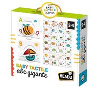 HEADU - Baby Tactile ABC - Lettere e Parole per i più Piccoli | Alfabetiere Tattile Bambini 1-4 Anni, Puzzle Gigante 28 Pezzi, Imparare Lettere e Prime Parole, Incastri Autocorrettivi, Made in Italy