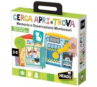 HEADU - Cerca Apri e Trova Montessori - Memoria e Osservazione per i Più Piccoli | Gioco Educativo Montessori 2 3 4 5 Anni, Gioco Memoria Bambini, Attività con Chiave Apri e Chiudi, Made in Italy